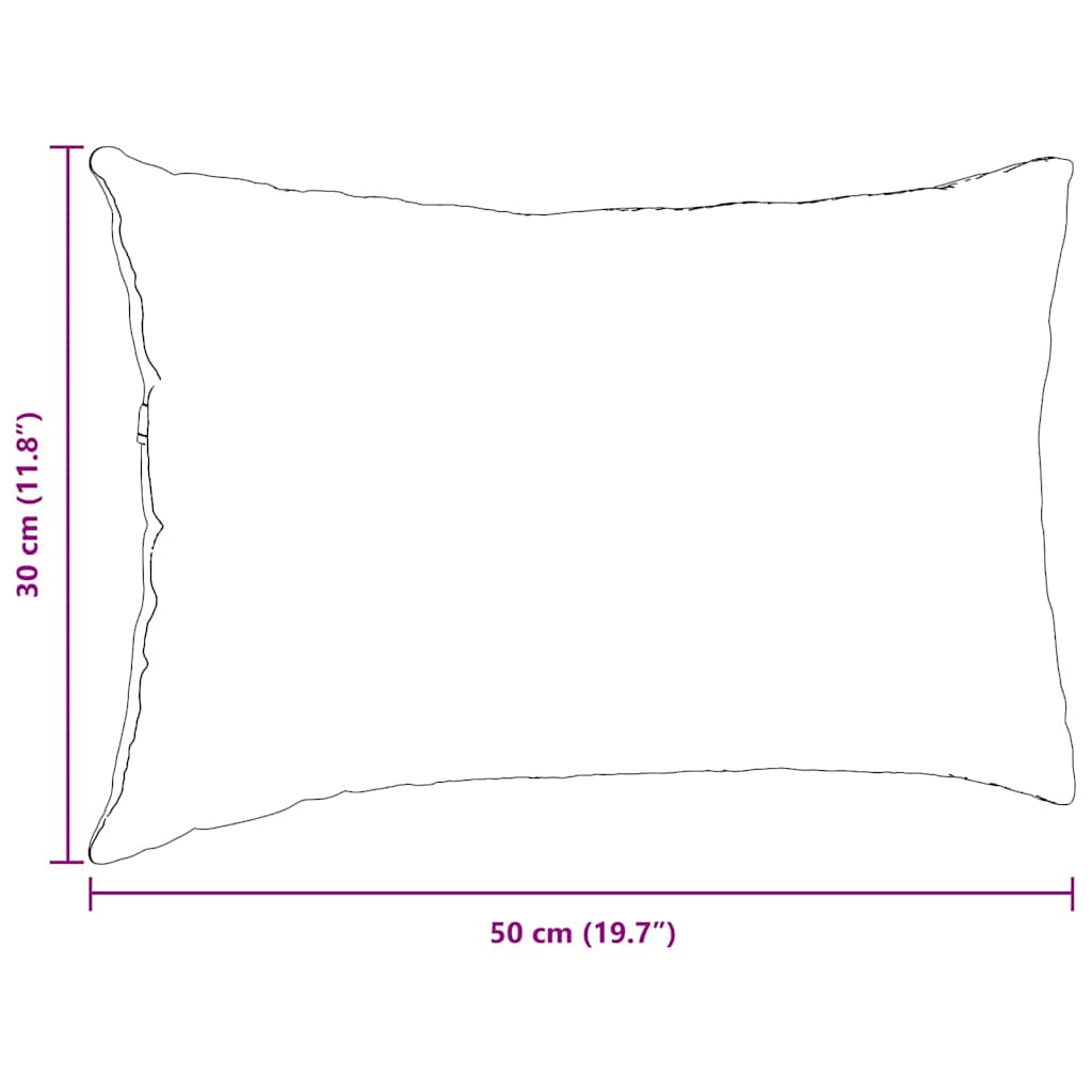 Sofa Pillows 2 pcs White 50 x 30 cm Fabric